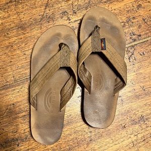 rainbow leather sandals